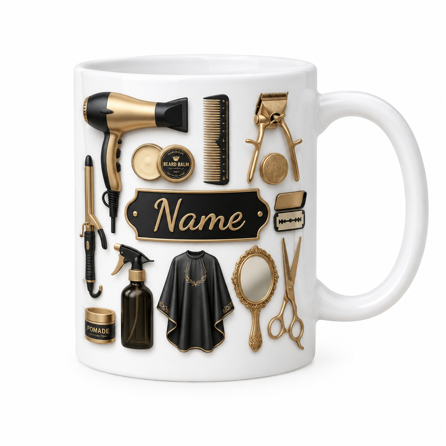 Coffee Tea Name - Caneca de café personalizada para barbeiros,