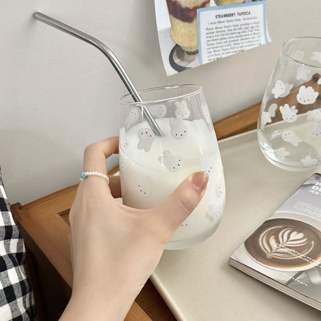 Copo de Vidro com Estampa do C - Coffee Tea With Milk avaliação e preço