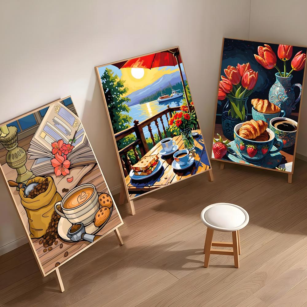 Pôster de Sala de Aula com Des - Coffee Tea Images avaliação e preço
